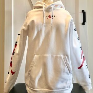 SELLING: White JORDAN hoodie SIZE: M (mens)